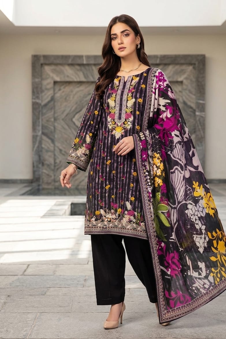 Khaadi Unstitched Printed Lawn 3pc