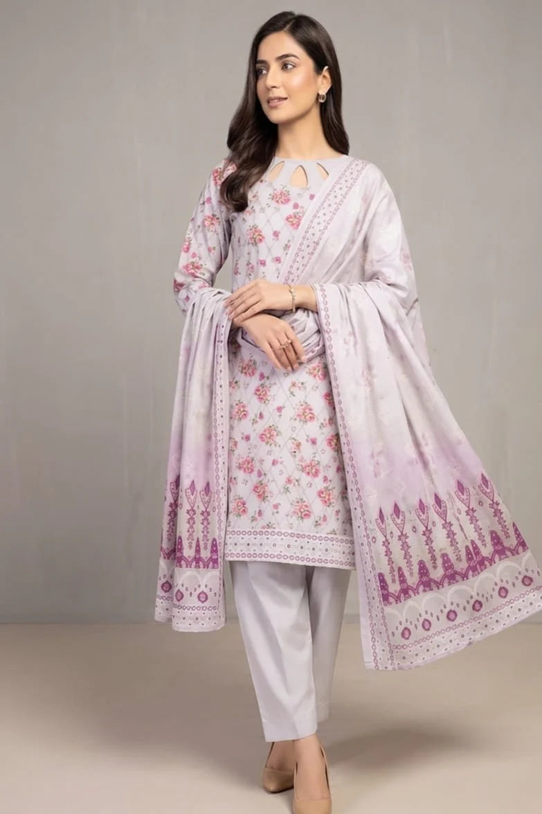 Khaadi Unstitched Printed Lawn 3pc