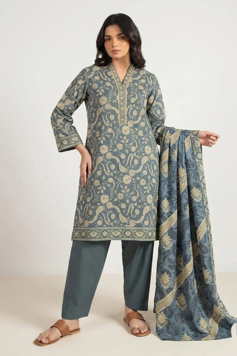 Al Karam Unstitched Printed Lawn 3pc