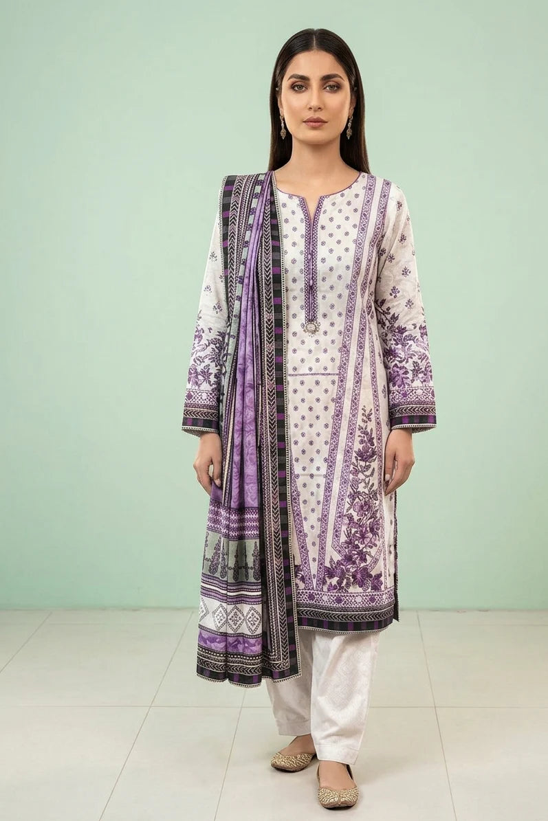 Khaadi Unstitched Printed Lawn 3pc
